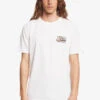 T-shirt Pour Homme Quiksilver Retro Fade - White