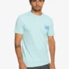 T-shirt Pour Homme Quiksilver Warped Frames - Sky Blue
