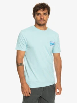 T-shirt Pour Homme Quiksilver Warped Frames - Sky Blue
