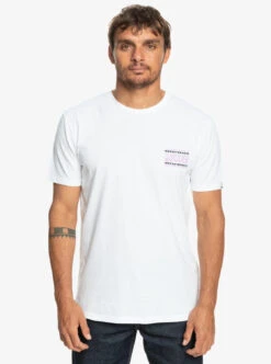 T-shirt Pour Homme Quiksilver Warped Frames - White
