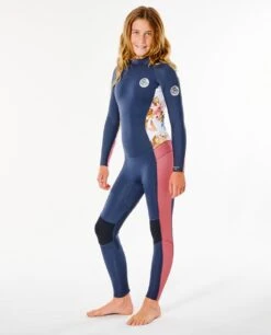 Combinaison Ripcurl Junior Dawn Patrol 5/3 Back Zip - Slate Rose
