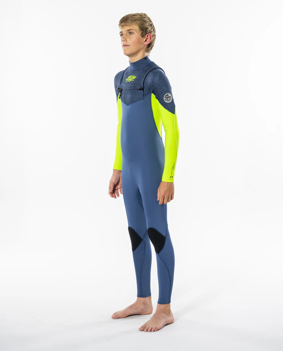 Combinaison Néoprène Ripcurl Dawn Patrol Junior 5/4 Chest Zip - Blue 1 Combinaison Néoprène Ripcurl Dawn Patrol Junior 5/4 Chest Zip - Blue