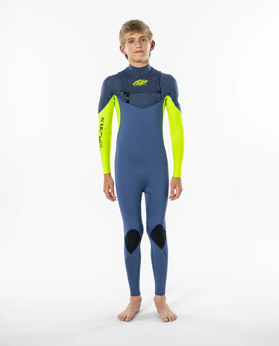 Combinaison Néoprène Ripcurl Dawn Patrol Junior 5/4 Chest Zip - Blue 3 Combinaison Néoprène Ripcurl Dawn Patrol Junior 5/4 Chest Zip - Blue – Image 3