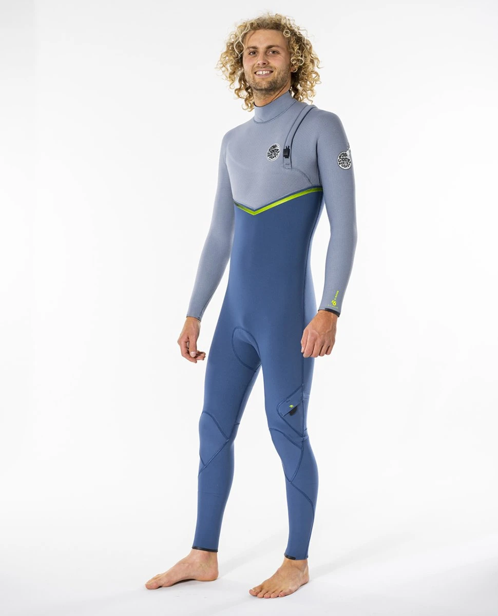 Combinaison Ripcurl E Bomb 4/3 Sans Zip - Blue Grey 1 Combinaison Ripcurl E Bomb 4/3 Sans Zip - Blue Grey
