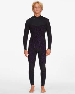 Combinaison Billabong Furnace Absolute 4/3 Chest Zip - BLACK -Vêtements D'eau abyw100193 billabongw blk frt11