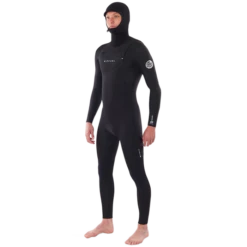 Combinaison Ripcurl DAWN PATROL HOOD 5/3 Chest Zip - Black