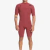 Shorty Quiksilver 2/2mm Everyday Sessions Chest Zip - OXBLOOD RED