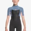 Shorty Roxy 2/2mm Prologue Fille Back Zip - CLOUD BLK/POWDERDGREY/SUNGLOW