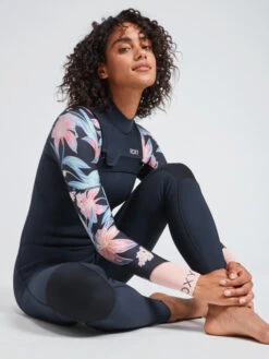 Combinaison Roxy 4/3mm Swell Series Zip Poitrine - Anthracite Paradise Found