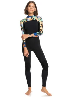 Combinaison Roxy 4/3mm Current Of Cool Zip Poitrine - Anthracite