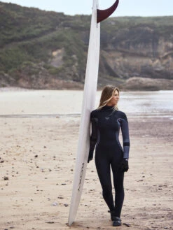 Combinaison Roxy 5/4 Syncro GBS Chest Zip Hooded - JET/BLACK